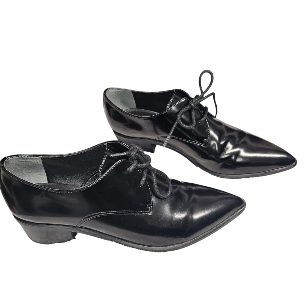 Marc Fisher MLETTA Oxford Shiny Black Lace-Up